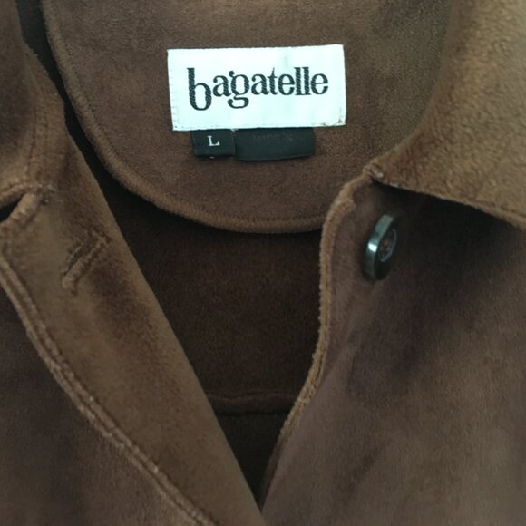 Vintage Bagatelle Faux Sued Brown Jacket Women's Size Large Super Soft! - Picture 5 of 7